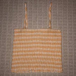 Yellow Ribbed Square Tank